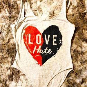 ❤LOVE/HATE❤ BODYSUIT